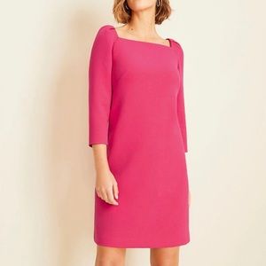 Gus is square neck shift dress - ann Taylor